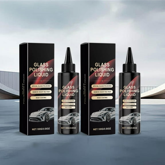 Auto Glass Polish, Car Windshield Scratch Remover, Water Stain Cleaning Liquid, Fast Dry Brightening Coating, Car Glass Maintenance Polish, Wiper Booster, Long Lasting Clarity Protection Agent
