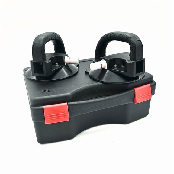 Auto Glass Suction Cup Vacuum Lifter 6 Inch Rubber Pad Pair | Heavy Duty Windshield Glass Lifting Tool with Ergonomic Handle, Pressure Indicator, Quickset & WRD Compatible SC-6P