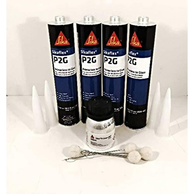 Auto Glass Urethane/Adhesive/Sealant Primerless to Glass 4 Tubes Sika