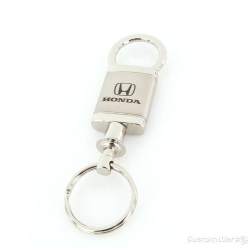 Auto Gold KCV.HON Key Chain Honda; Valet; Satin Chrome; Stainless Steel