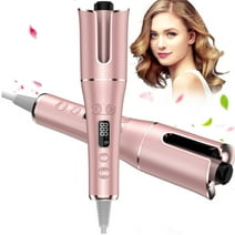 Auto Hair Curler, Automatic Curling Iron Wand with Temperatures & Timers & LCD Display, Dual Voltage Auto Shut-Off Spin Iron for Hair Styling