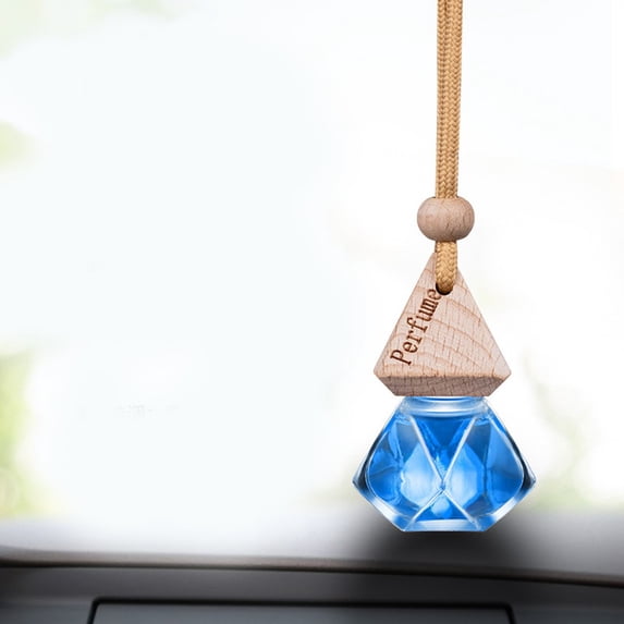 Auto Hanging Glass Fragrance Pendent Bottle Perfume Diffuser Interior Decoration