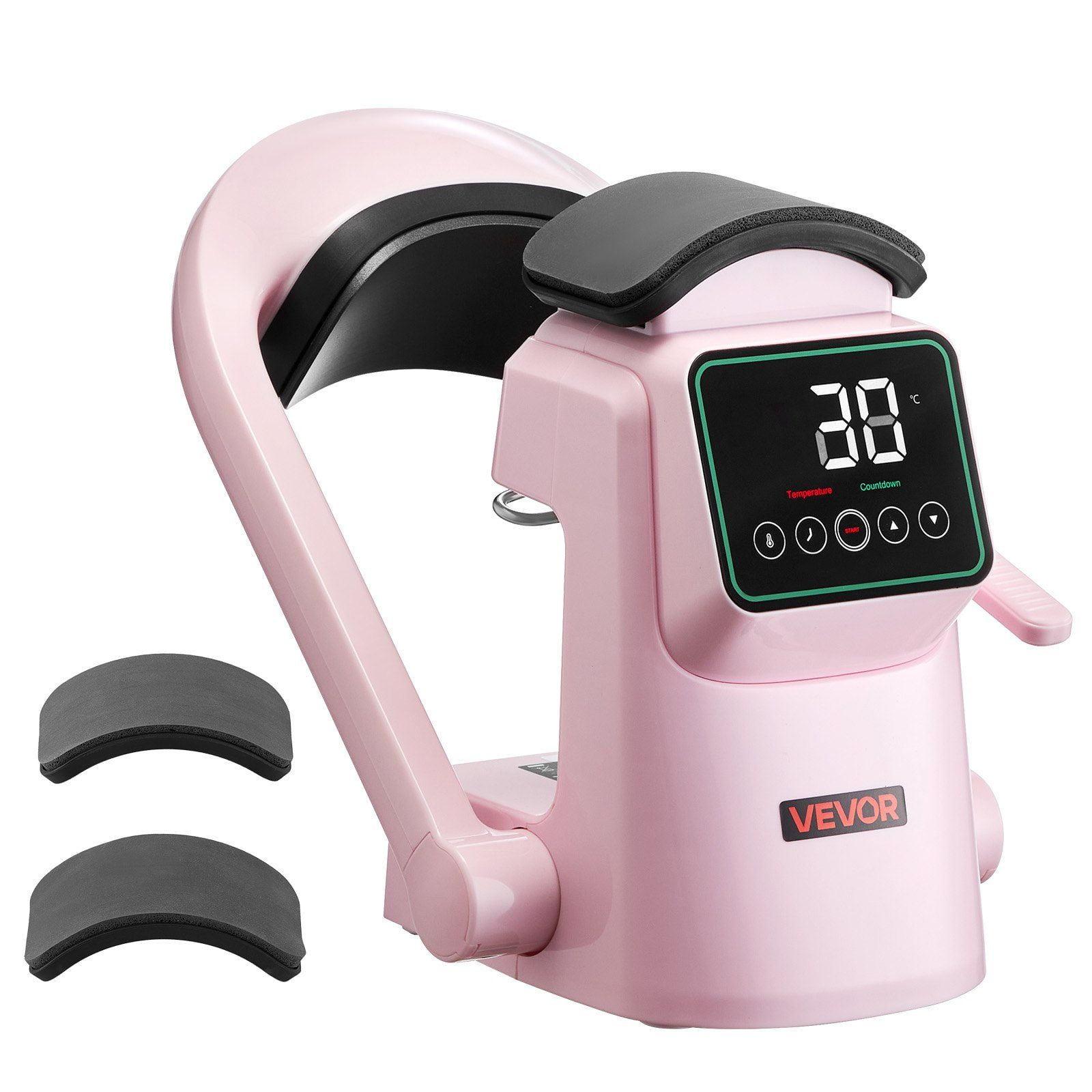 Auto Hat Heat Press Machine with 2 Interchangeable Platens Touchscreen Pink, One-Touch Automatic Press, Adjustable Temp and Time, Safety Auto-Off, Compact Portable Design for DIY and Small Business