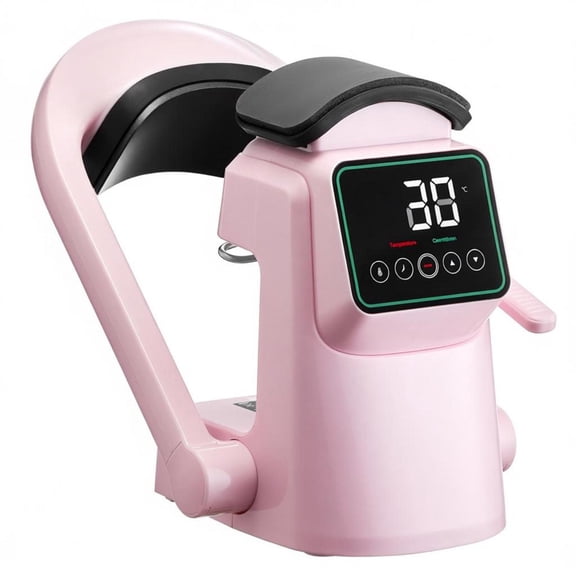 Auto Hat Heat Press Machine, with 2 interchangeable platens, touchscreen control, automatic open release, 350W, pink