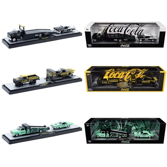 Auto Haulers "Coca-Cola" Set of 3 pieces Release 48 Limited Edition to 4800 pieces Worldwide 1/64 Diecast Models by M2 Machines
