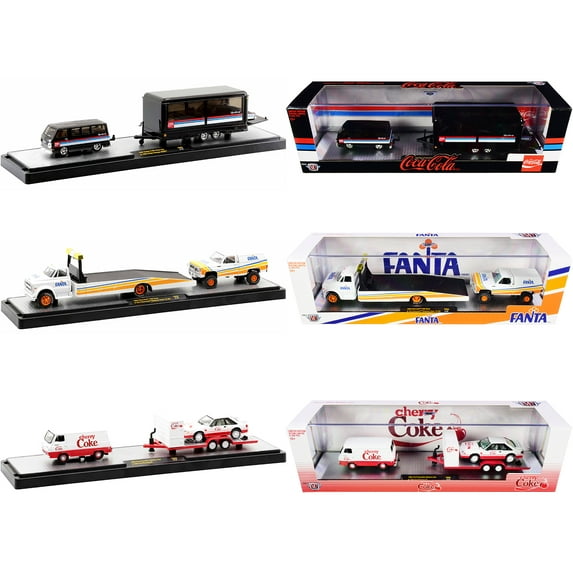 Auto Haulers "Coca-Cola" Set of 3 pieces Release 9 Limited Edition to 6400 pieces Worldwide 1/64 Diecast Models by M2 Machines