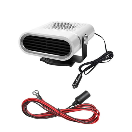 Auto Heater Auto Heating Fan 2 Modes Car Accessories Portable 360 Degree Rotation Space Heater Windshield Defogging Demister White 24V