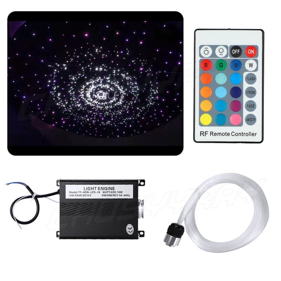 Auto Home Headliner Star Light Kit Roof Twinkle Ceiling Lights 16W 300pc Fiber Optic DIY Installation