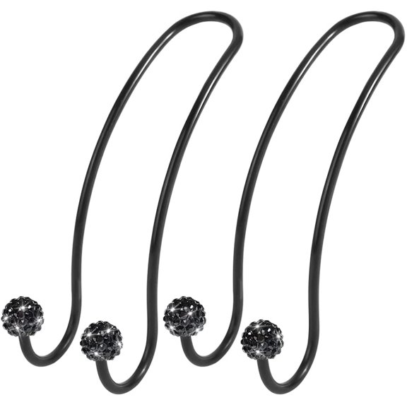 Auto Hooks Bling Car Hangers Organizer Seat Headrest Hooks Strong and Durable Backseat Hanger Storage Universal for SUV Truck Vehicle 2 Pack (Black A)