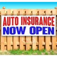 thumbnail image 1 of Auto Insurance Now Open 13 oz Vinyl Banner With Metal Grommets, 1 of 4