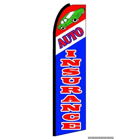 Auto Insurance Swooper flag Without Pole Advertisement /Business Flags | Feather Flag |