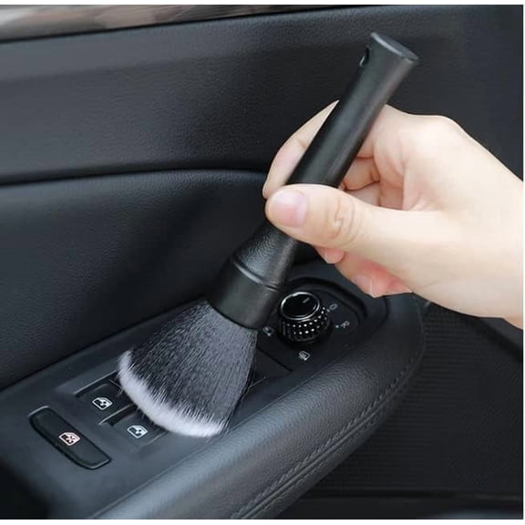 Auto Interior Dust Brush, Car Soft Bristles Detailing Brush, Scratch Free Dust Removal Cleaning Tool Kit, Long Hair Handle Brushes Duster for Auto Dashboard, Air Vents, Leather, Computer.