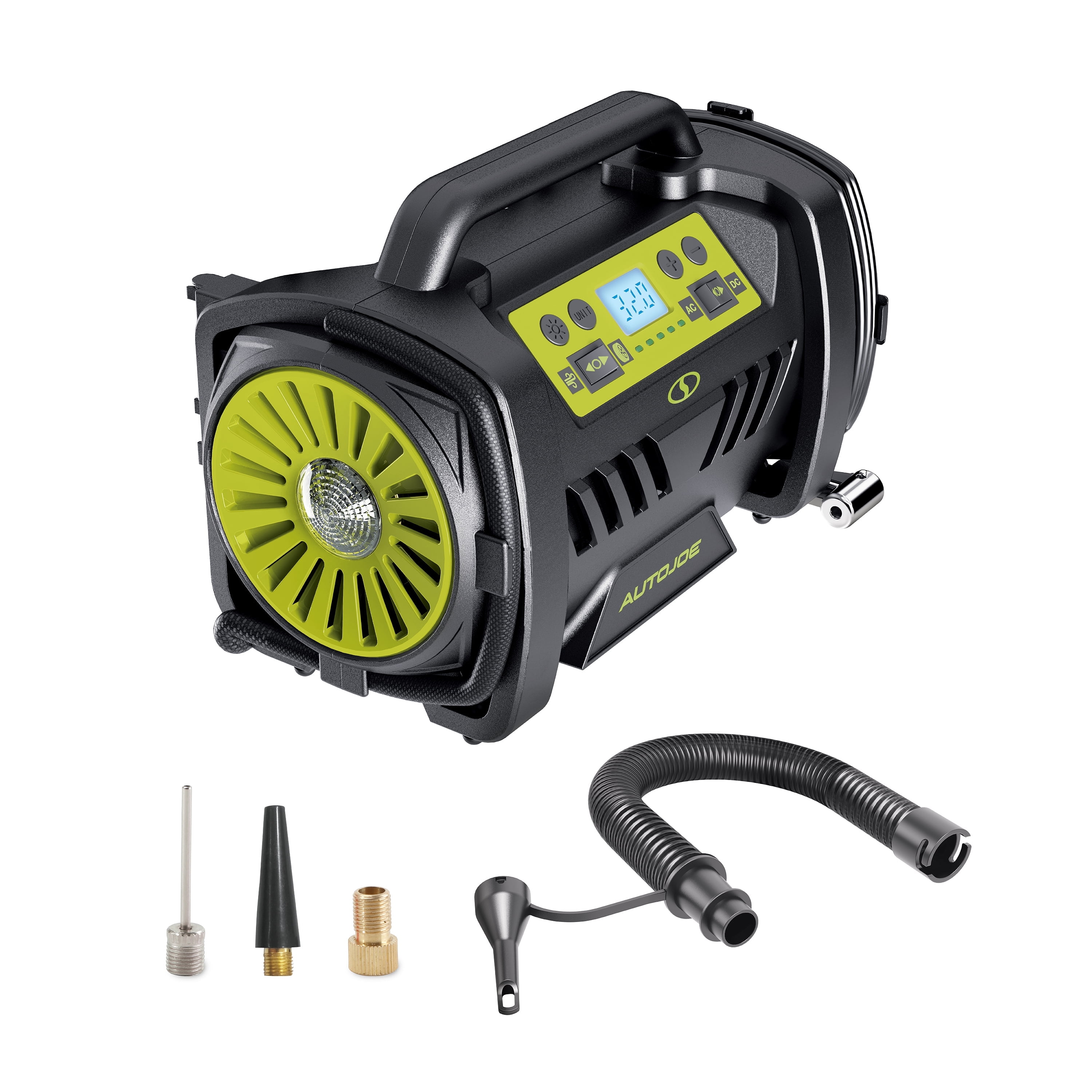 Auto Joe Hybrid High-Volume Tire Inflator/Deflator W/ Digital Pressure Gauge \u0026 Attachments