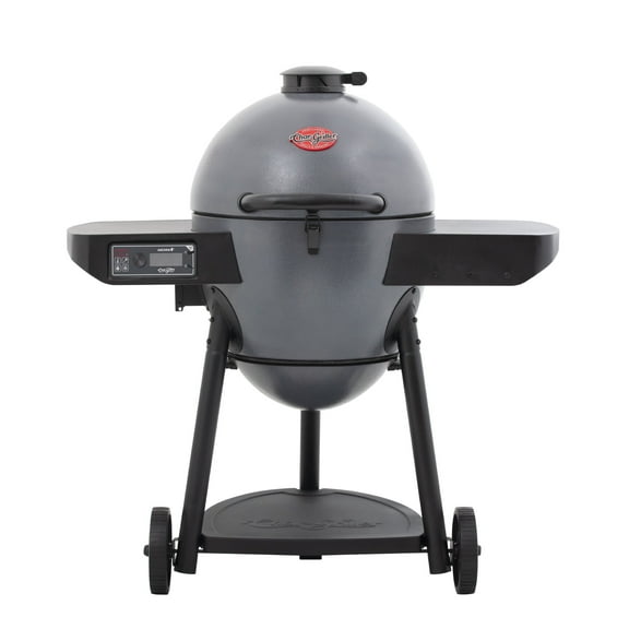 AKORN Auto-Kamado Charcoal Kamado Grill with Digital Control in Gray, Model E6480