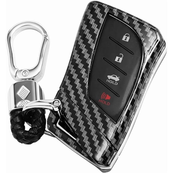 Auto Key Case Fob Protector Cover Compatible for Lexus ES RX LS UX LX GX 2017-2025 Car Keychain Keyring