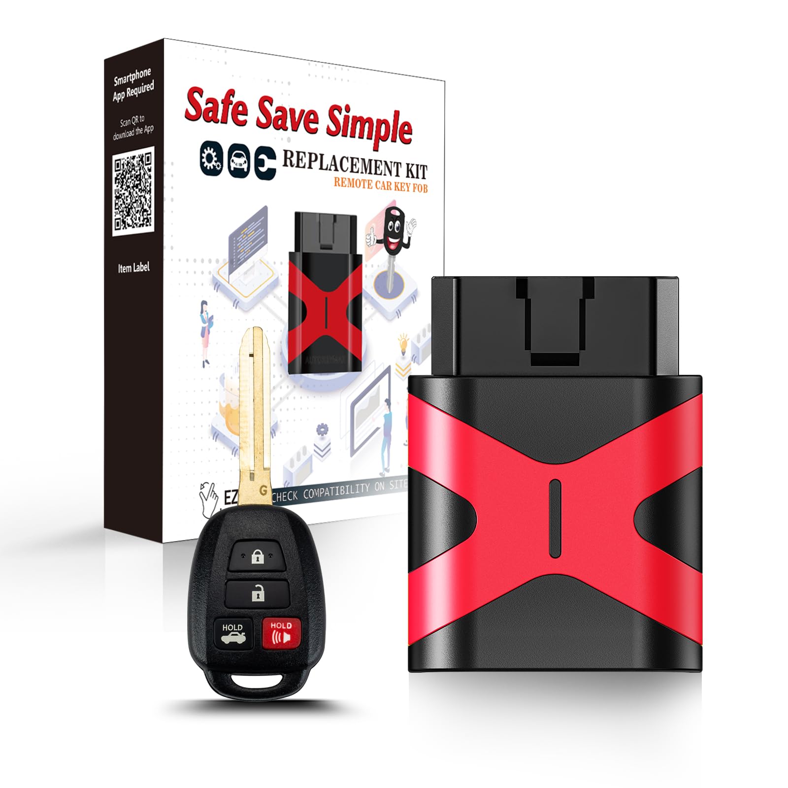 2 Programmable Key Fob Kit For Ford F150/Flex/Expedition/Taurus (2011-2015) – Replacement Remote & DIY Programmer Tool