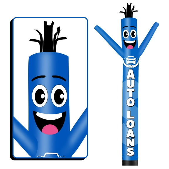 Auto Loans Inflatable Tube Man Wacky Wavy Dancing Guy for Outdoor Decoration Advertising Business Promotion (Blower Not Included)