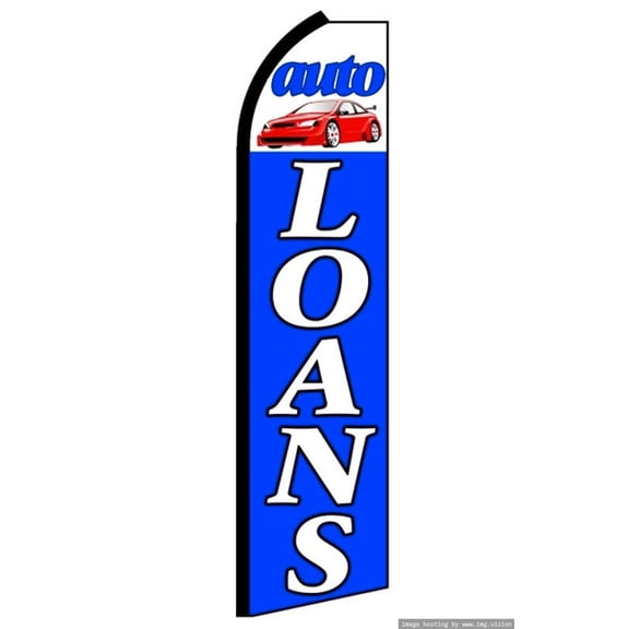 Auto Loans Swooper flag Without Pole Advertisement /Business Flags | Feather Flag |