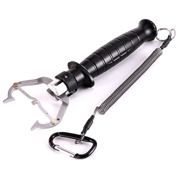 Auto-Lock Fish Lip Gripper Portable Fishing Grip Trigger-type Aluminum Alloy Fishing Pliers Rope Snip Fishing Clip Fishing Tools