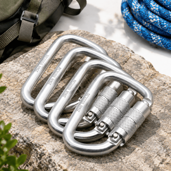 Auto Locking Carabiner 30kn=6500lbs Heavy Duty Large Clip Climbing ...