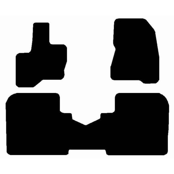 Auto Mats and Accessories 3 Piece Set Custom Carpeted Floor Mats Compatible with 2010-2022 Lincoln MKT 2nd Row Captain's Chairs With 2nd Row Console (Black) Made in the USA