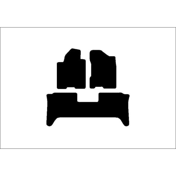 Auto Mats and Accessories Custom Fit Carpet Floor Mats Compatible with 2004-2008 Nissan Armada Captain's Chairs 2nd Row - Console 2nd Row 3-Piece Set (Black), Made in USA