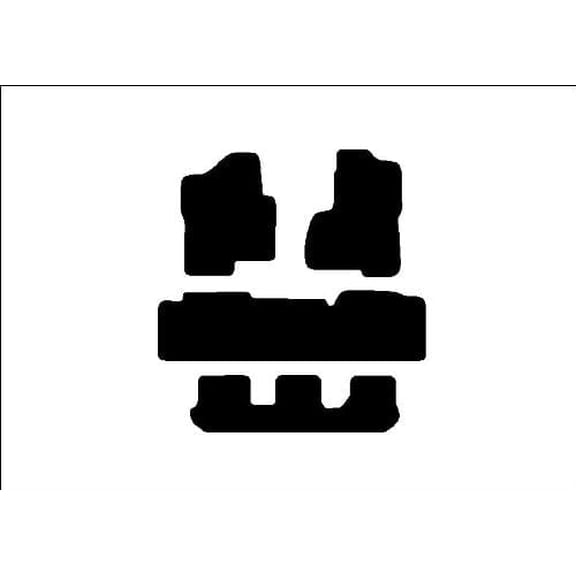 Auto Mats and Accessories 4 Piece Set Custom Carpeted Floor Mats Compatible with 2003-2006 Chevrolet Suburban (2nd row bench) (Black) Made in the USA