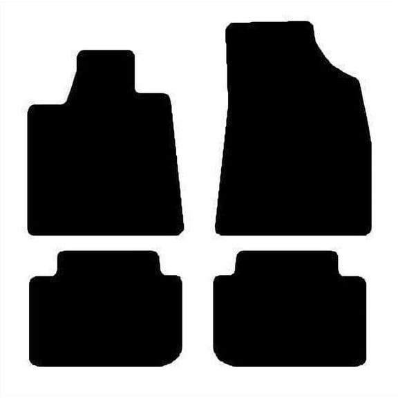 Auto Mats and Accessories 4 Piece Set Custom Carpeted Floor Mats Compatible with 2008-2013 Toyota Highlander Hybrid (Black) Made in the USA