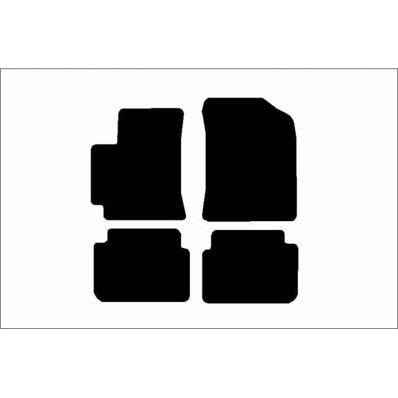 Carpet Floor Mats, Custom Fit, Black, 4-Piece Set, Fits 2009-2013 Toyota Matrix, Made in USA