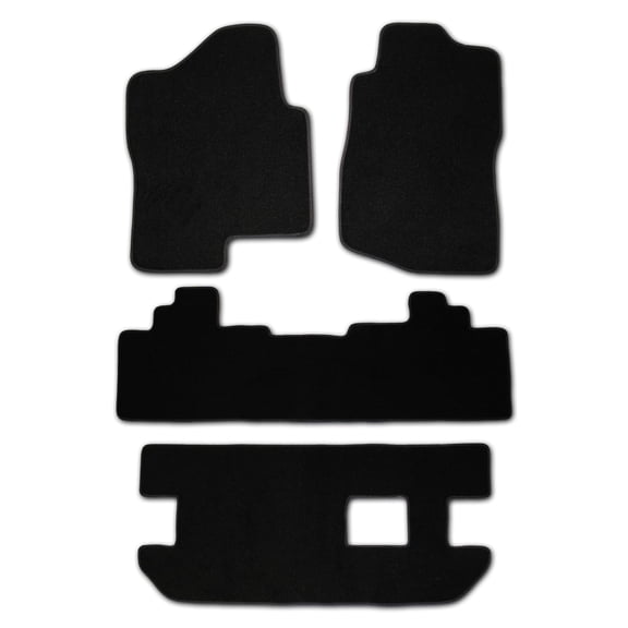 Auto Mats and Accessories 4 Piece Set Custom Carpeted Floor Mats Compatible with 2011-2014 Chevrolet Suburban (2nd row bench) (Black) Made in the USA