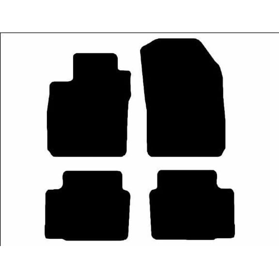 Auto Mats and Accessories 4 Piece Set Custom Carpeted Floor Mats Compatible with 2011-2019 Ford Fiesta (Black) Made in the USA