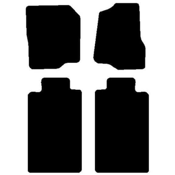 Auto Mats and Accessories 4 Piece Set Custom Carpeted Floor Mats Compatible with 2017-2022 Ford F-250/F-350 SuperCrew (Black) Made in the USA