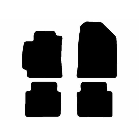 Carpet Floor Mats, Custom Fit, Black, 4-Piece Set, Fits 2017-2024 Hyundai Elantra, Made in USA