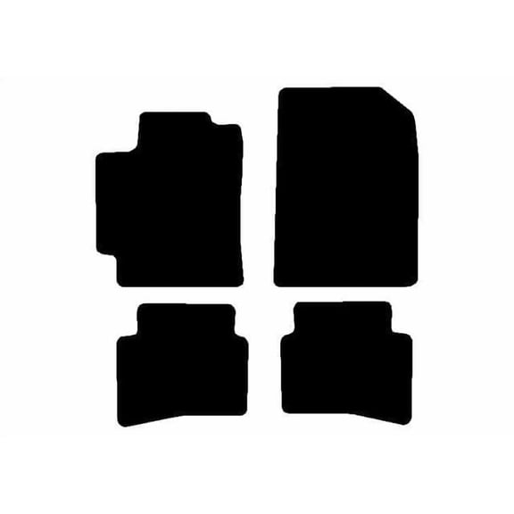 Auto Mats and Accessories 4 Piece Set Custom Carpeted Floor Mats Compatible with 2018-2022 Hyundai Accent (Black) Made in the USA