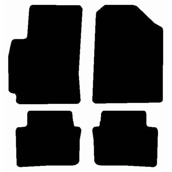 Auto Mats and Accessories 4 Piece Set Custom Carpeted Floor Mats Compatible with 2018-2022 Hyundai Veloster (Black) Made in the USA