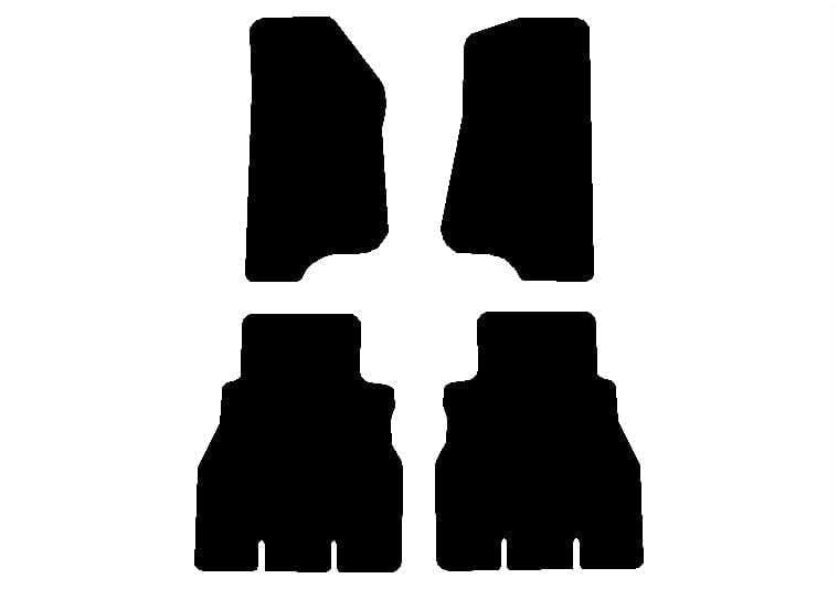 Auto Mats and Accessories 4 Piece Set Custom Carpeted Floor Mats Compatible with 2018-2022 Jeep Wrangler Unlimited (Black) Made in the USA