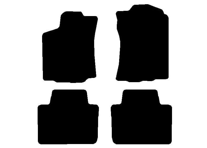 Auto Mats and Accessories 4 Piece Set Custom Carpeted Floor Mats Compatible with 2018-2023 Toyota Tacoma Access Cab (Black) Made in the USA