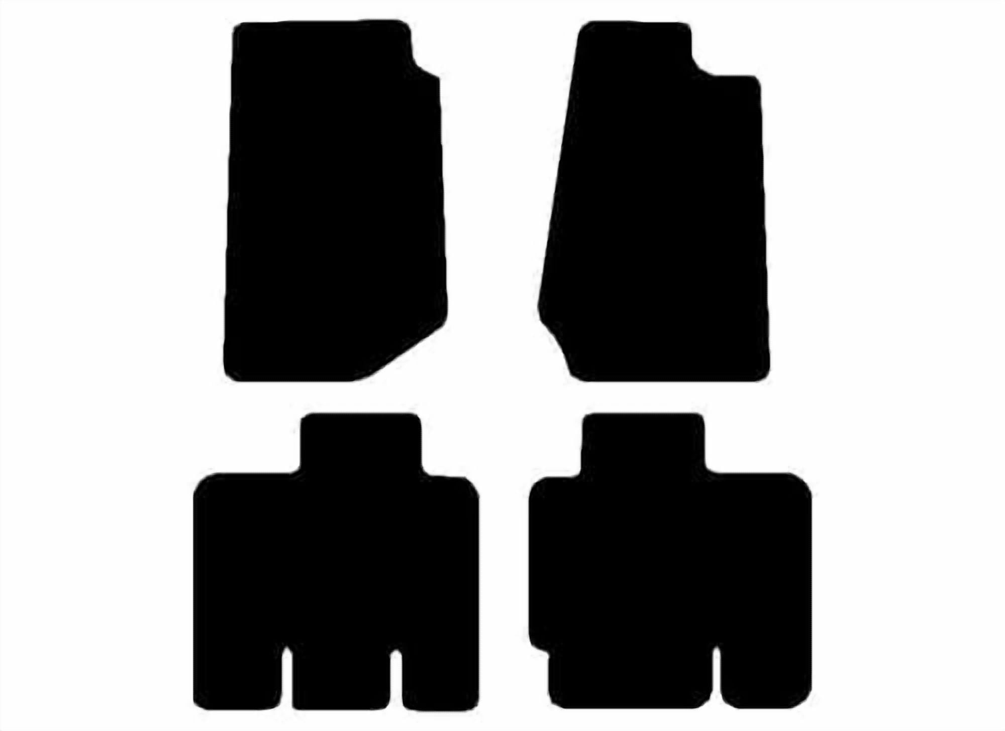 Auto Mats and Accessories 4 Piece Set Custom Carpeted Floor Mats Compatible with 2018 Jeep Wrangler JK Unlimited (Black) Made in the USA