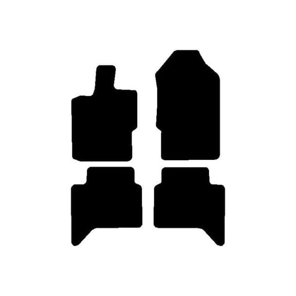 Auto Mats and Accessories 4 Piece Set Custom Carpeted Floor Mats Compatible with 2019-2023 Ford Ranger SuperCrew/Crew Cab (Black) Made in the USA