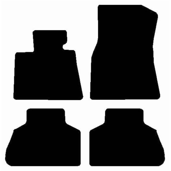 Auto Mats and Accessories 4 Piece Set Custom Carpeted Floor Mats Compatible with 2019-2024 BMW X5 (Black) Made in the USA