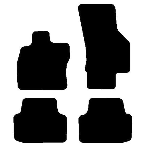 Auto Mats and Accessories 4 Piece Set Custom Carpeted Floor Mats Compatible with 2019-2024 Volkswagen Jetta SEL (Black) Made in the USA