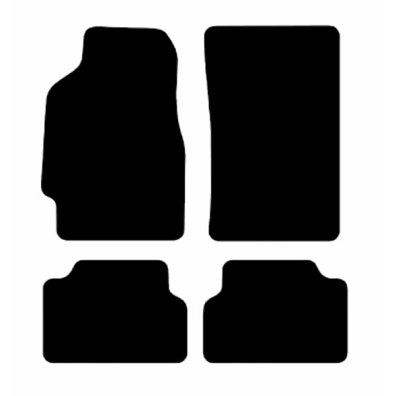 Auto Mats and Accessories 4 Piece Set for 1990-1993 Acura Integra Sedan, Custom Carpeted Floor Mats, Black