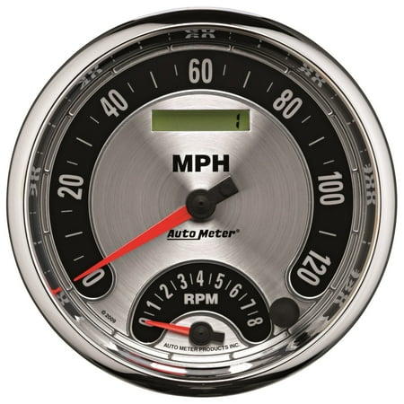 Auto Meter 1295 American Muscle 5 0 - 8000 RPM / 120 mph Tachometer/Speedometer Combo Gauge