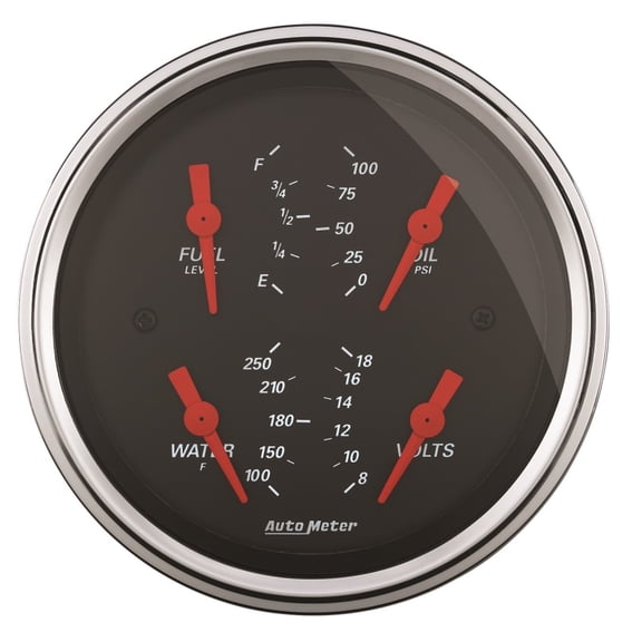 Auto Meter 1414 Designer Black Quad Gauge