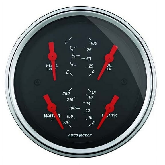 Auto Meter 1414 Designer Black Quad Gauge