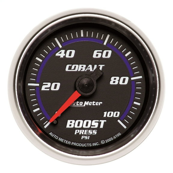 Auto Meter 6106 Cobalt 2-1/16 0-100 PSI Mechanical Boost Gauge
