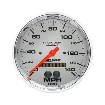 Auto Meter 200647-35 - Marine 5" Chrome In-Dash Mount GPS Speedometer Gauge