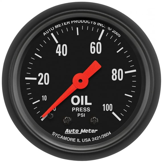Auto Meter 2604, 2", 0-100 PSI, Mechanical Oil Pressure Gauge, Z- Series