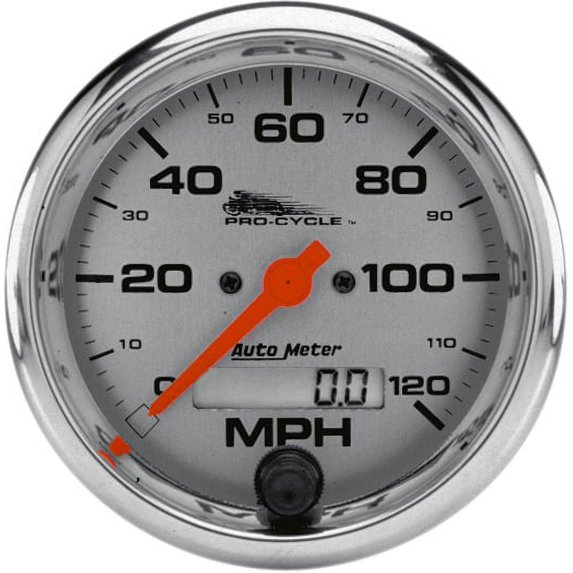 Auto Meter 3 3/8in. Electronic Speedometer, 120 mph - Silver Face