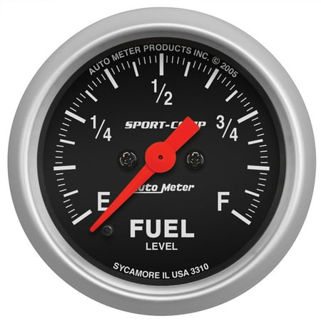 AUTO METER 3310 2-1/16IN FUEL LEVEL, E-F, SPORT-COMP